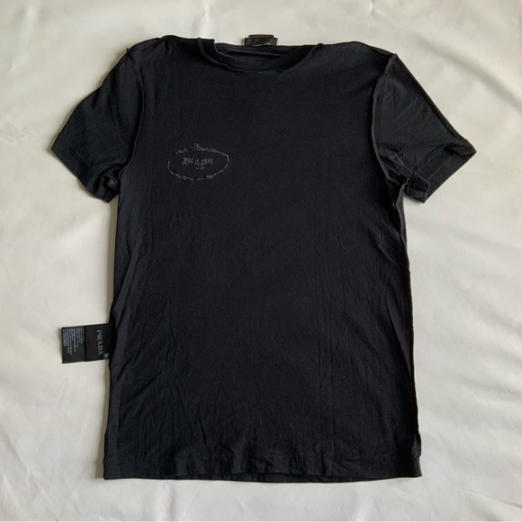 Prada Charcoal Men's Short Sleeve Tee - Picture 5 of 16